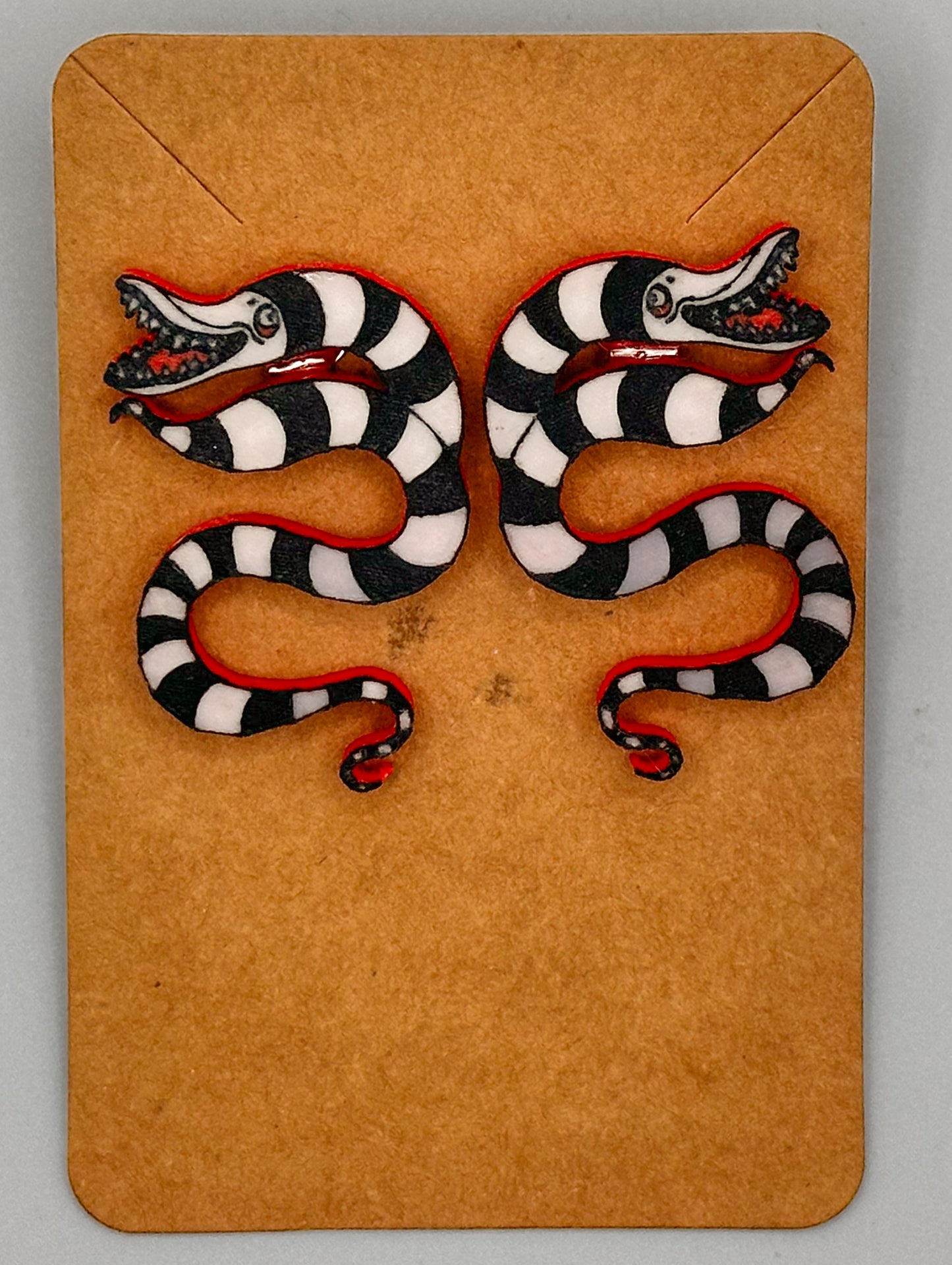 Beetlejuice Sandworm Earrings – 3D Printed Halloween Jewelry