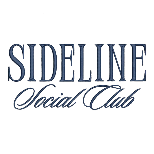 Sideline Social Club” Embroidered T-Shirt