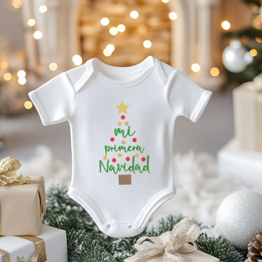 Mi Primera Navidad – Baby Onesie (Embroidered)