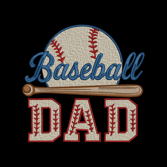 Baseball Dad Embroidered T-Shirt