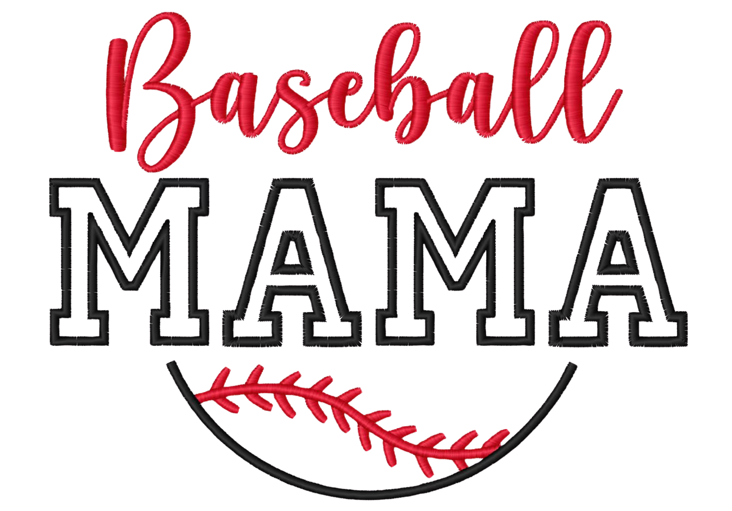 Baseball Mama Embroidered T-Shirt