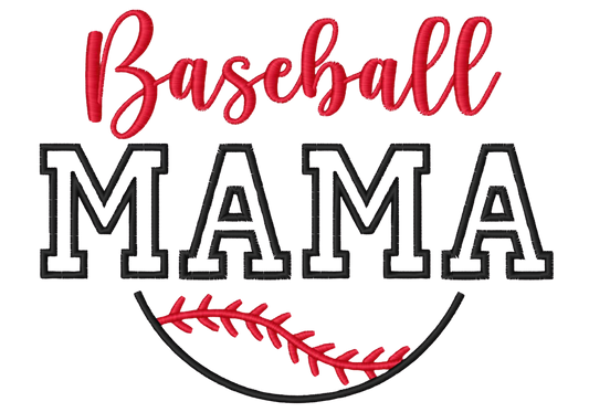 Baseball Mama Embroidered T-Shirt