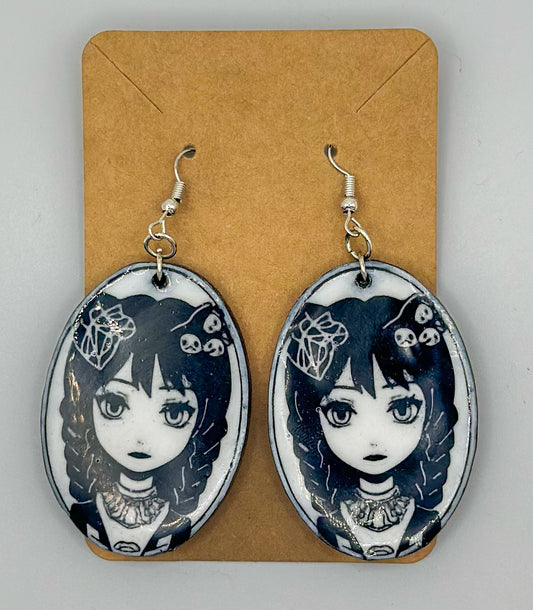Wednesday Inspired Halloween Earrings – 3D Printed Jewelry