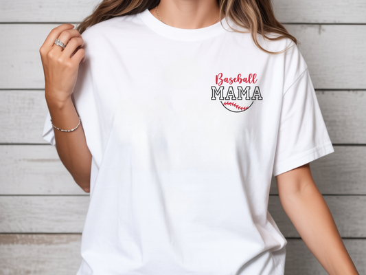 Baseball Mama Embroidered T-Shirt