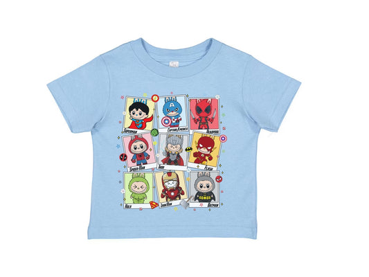 🦸‍♂️ "Mini Hero Labubu" Kids Tee – Superhero-Inspired DTV Print