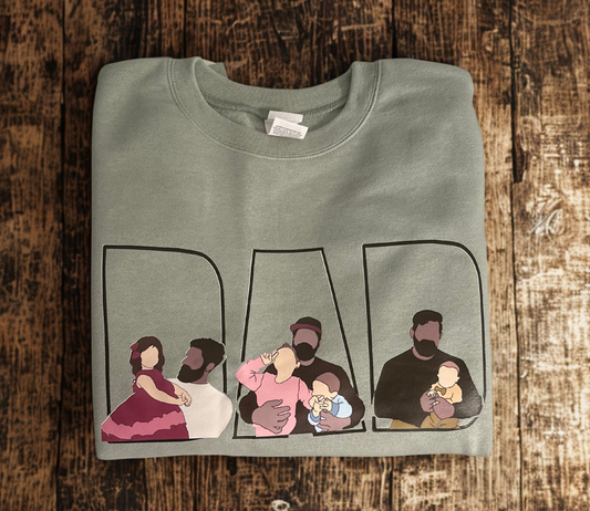 “DAD” Sweatshirt – Minimalist Photo Art Design