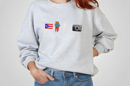 “Puerto Rico Icons” Embroidered Sweatshirt