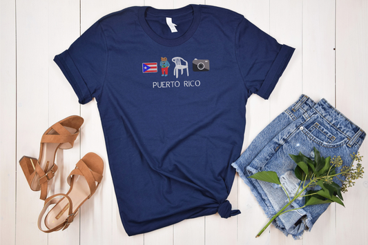 “Puerto Rico Icons” Embroidered T-Shirt