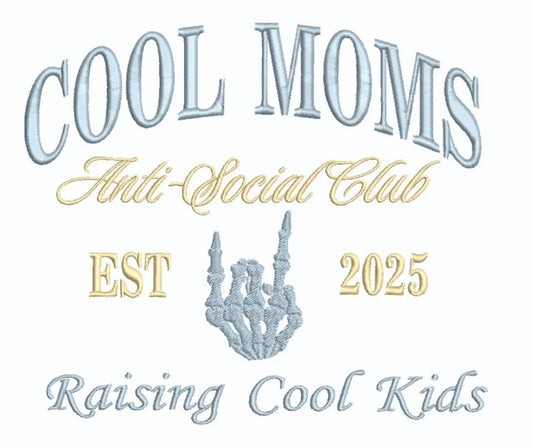 Cool Mom Anti Social Club Embroidered T-Shirt