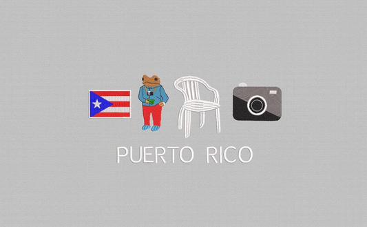 “Puerto Rico Icons” Embroidered T-Shirt