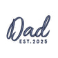 Dad est. [Year] Embroidered T-Shirt